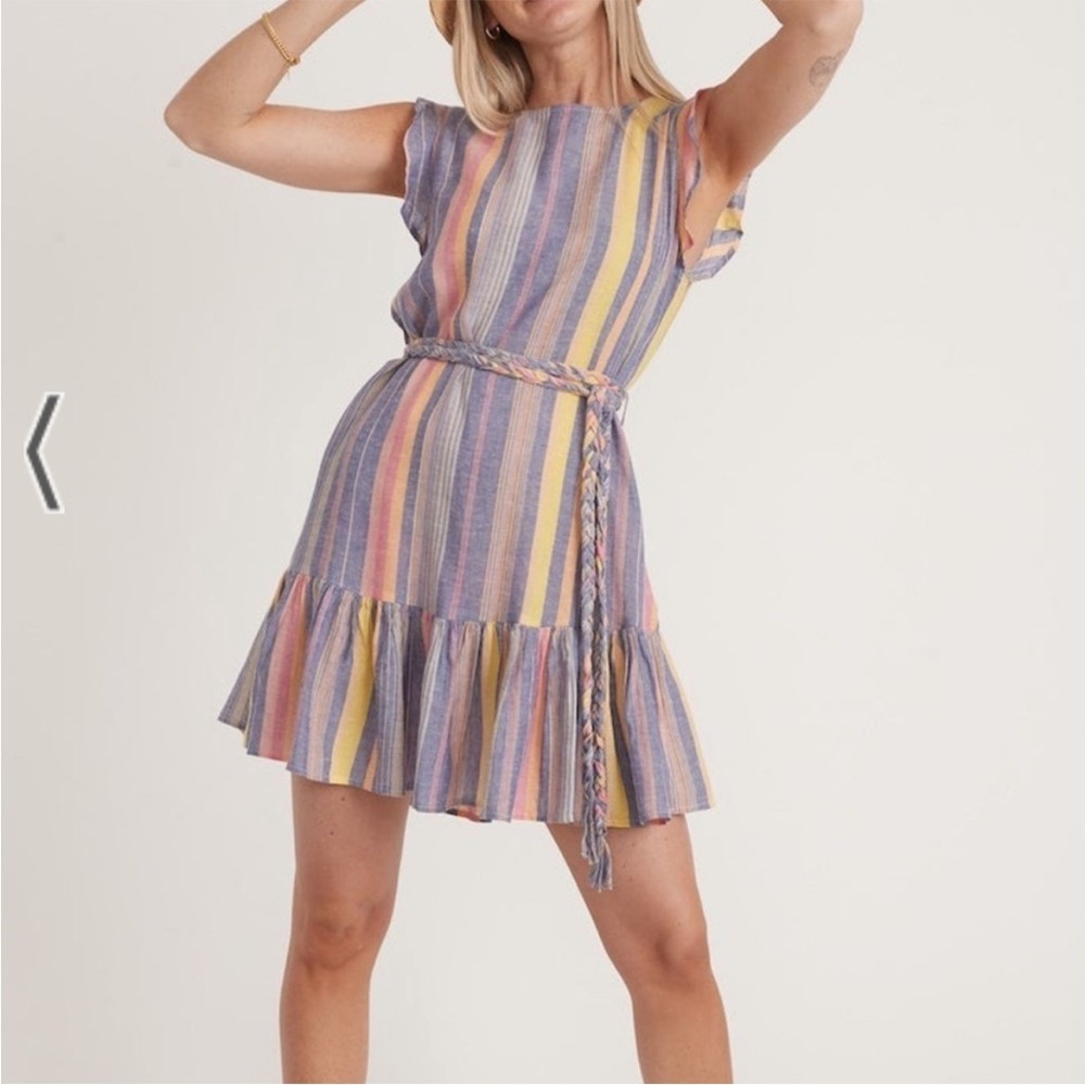 Marine Layer Laney Pastel Striped Mini Dress